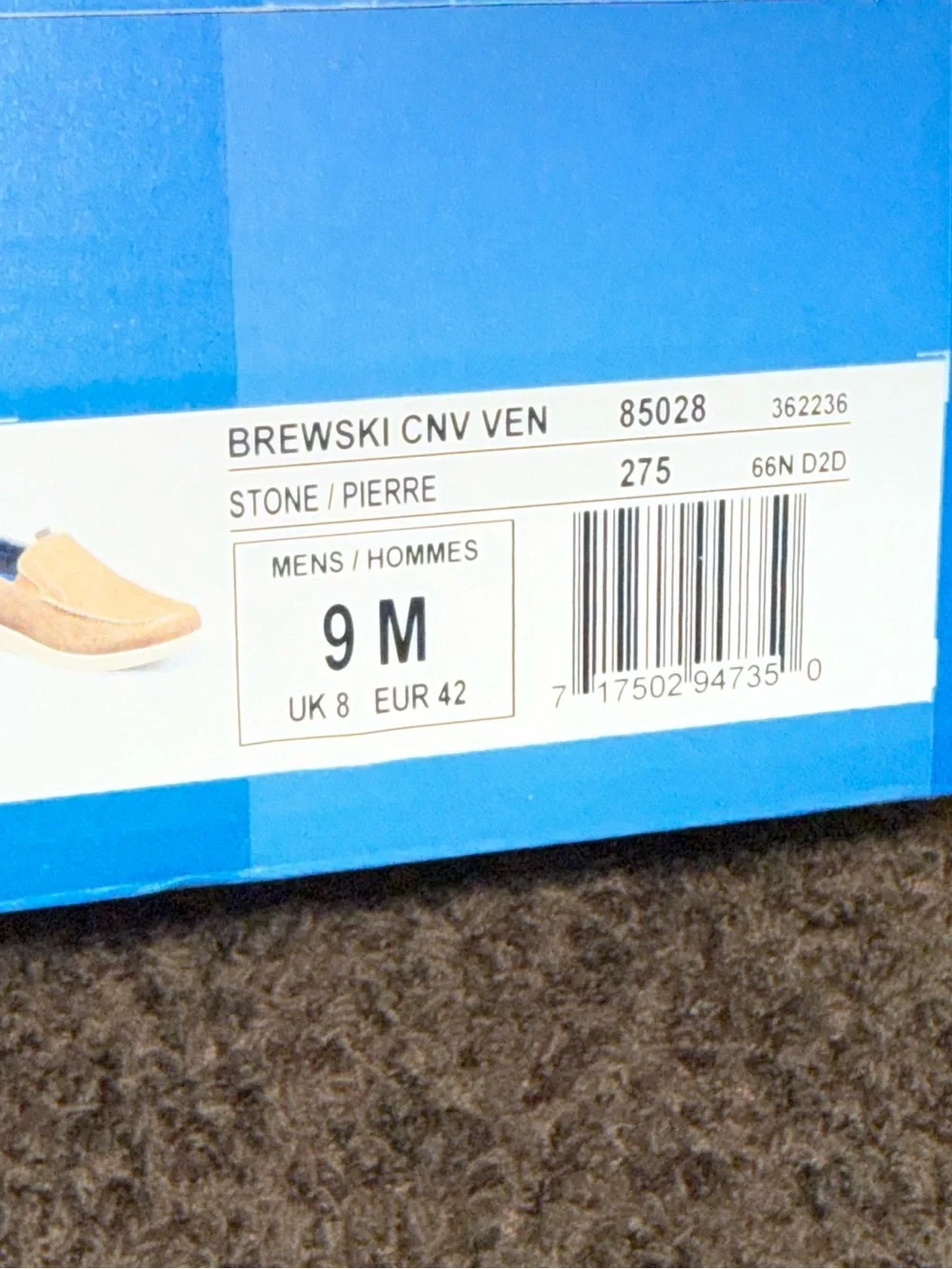 Nunn Bush Brewski Canvas Moc Toe Venetian Slip On Shoes Size 9 Stone 85028-275